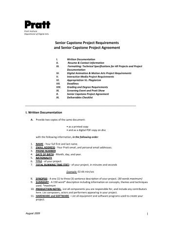 Senior Project Guidelines.pdf - Pratt Institute