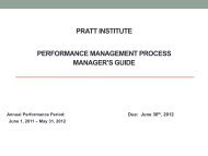Setting Goals - Pratt Institute