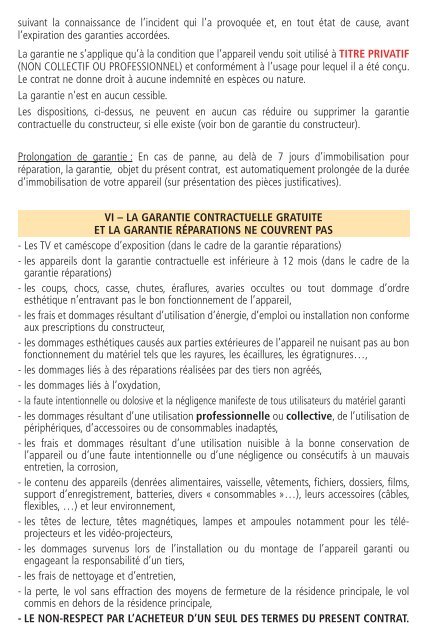 Garantie RÃƒÂ©parations - Auchan