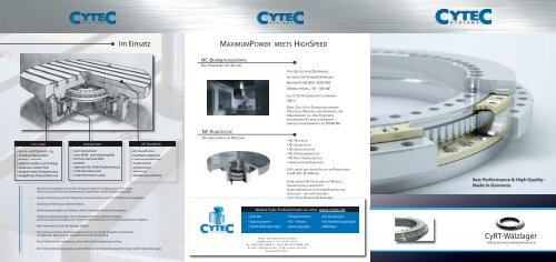 Cyrt-Wälzlager - Cytec Zylindertechnik Gmbh