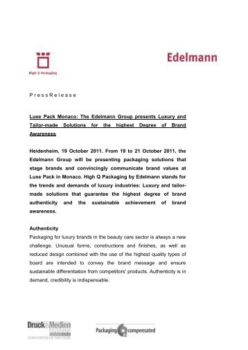 Download Press Release as PDF - Edelmann
