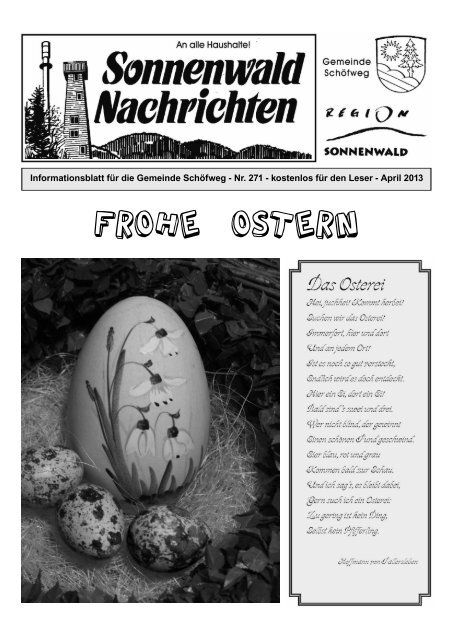 Frohe Ostern - Gemeinde SchÃƒÂ¶fweg