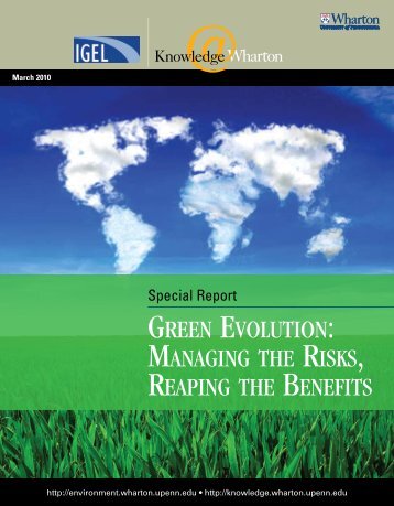 Green Evolution: Managing the Risks, Reaping the Benefits - Wipro