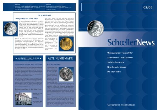 ALTE NUMISMATIK - Schoeller MÃƒÂ¼nzhandel