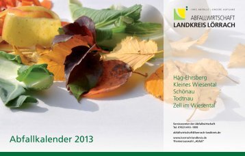 Abfallkalender 2013 - Stadt Schönau im Schwarzwald