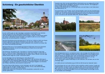 Schönberg - Ein geschichtlicher Überblick - Ostseebad Schönberg