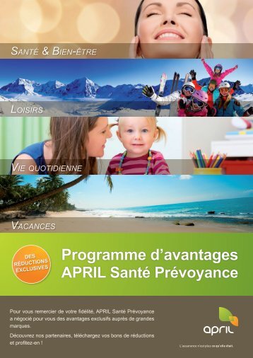 Programme d’avantages APRIL Santé Prévoyance