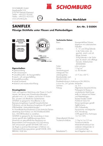 SANIFLEX - Schomburg