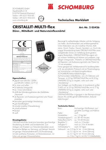 CRISTALLIT-MULTI-flex - Schomburg