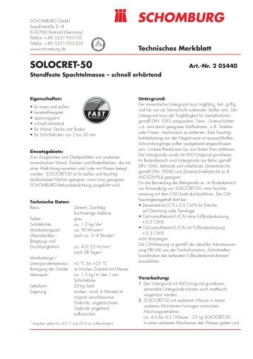 SOLOCRET-50 - Schomburg