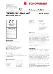 Technisches Merkblatt - Schomburg