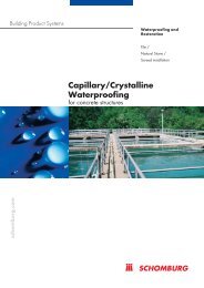 Capillary/Crystalline Waterproofing for concrete ... - Schomburg