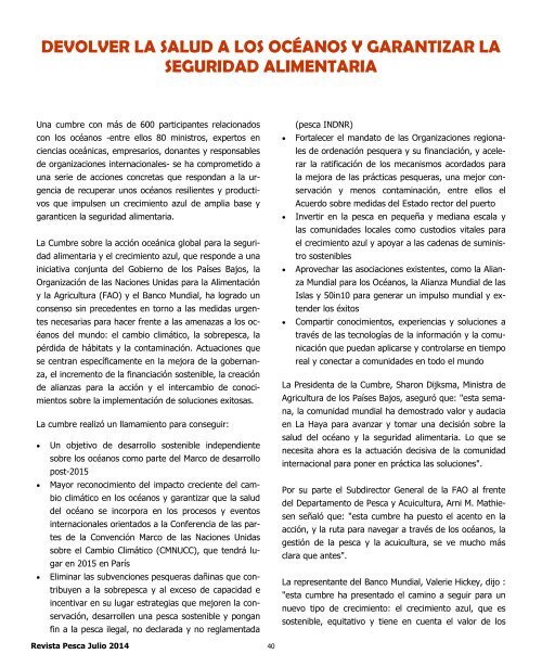 REVISTA PESCA JULIO 2014