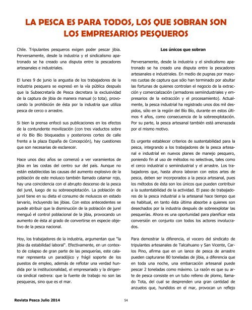 REVISTA PESCA JULIO 2014