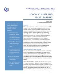 SCHOOL CLIMATE AND ADULT LEARNING - National School ...