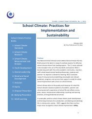 School Climate: Practices for Implementation and Sustainability