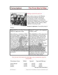 Conscription The First World War - School History