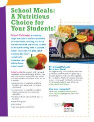 School Meals: A Nutritious Choice for Your Students! - Tray Talk