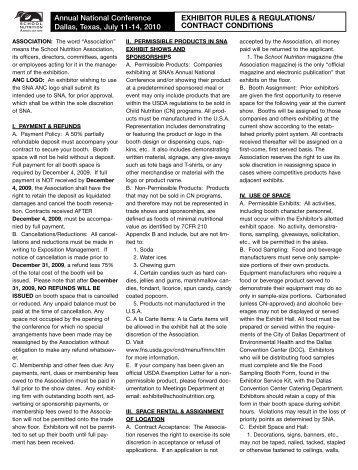 Rules & Regulations - School Nutrition Association