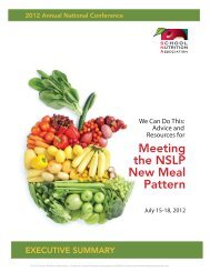 Advice and Resources for Meeting the NSLP New Meal Pattern