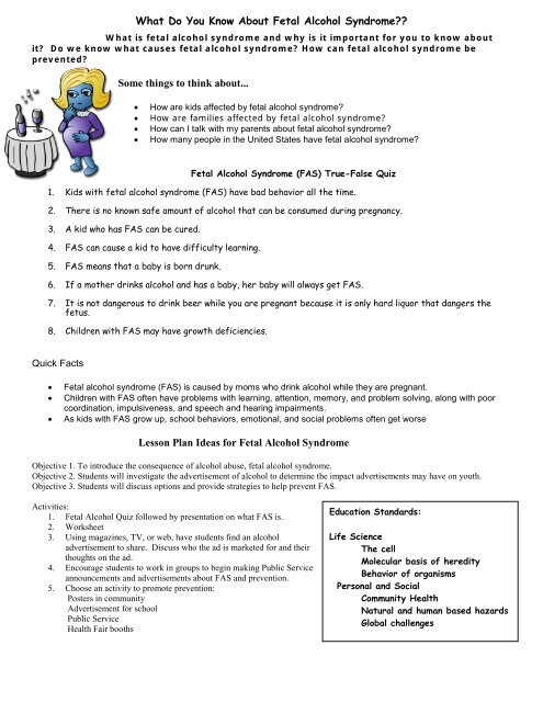 What Do You Know About Fetal Alcohol Syndrome