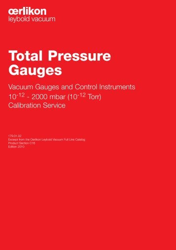 Total Pressure Gauges - Ideal Vacuum Products