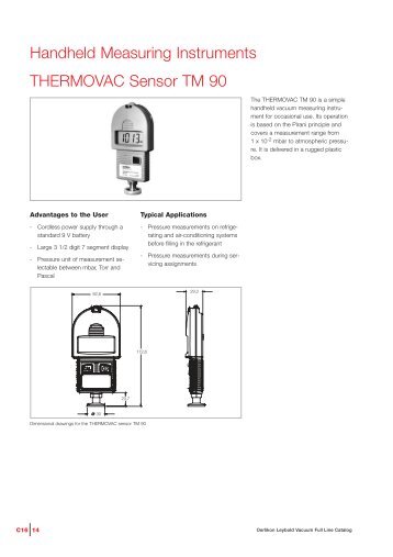THERMOVAC Sensor TM 90 Handheld ... - Schoonover, Inc.