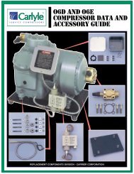 Carlyle 06D Compressors - Schoonover, Inc.