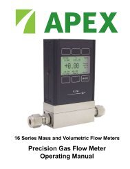 Precision Gas Flow Meter Operating Manual - Apex Mass Flow ...