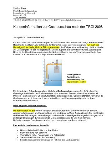 Gashausschau nach der TRGI 2008 - Schornsteinfeger in Buchholz ...