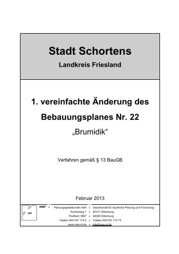 6. Ã„nderung des Bebauungsplanes Nr. 15 W â€žHÃ¼tthaussiedlungâ€œ