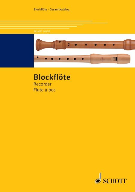 Blockflöte - Schott Music