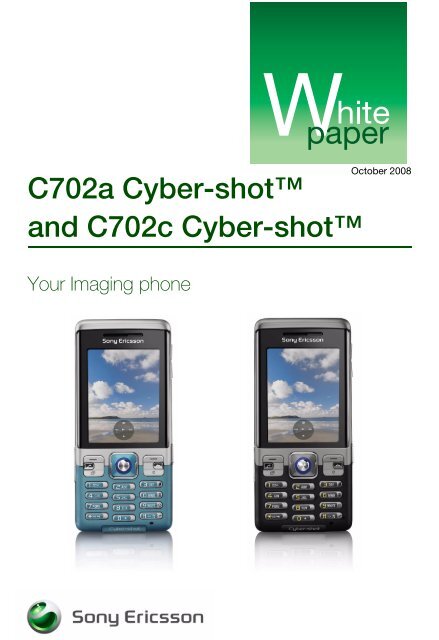 C702a Cyber-shot™ and C702c Cyber-shot™ - Sony
