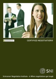 Certified Negotiator Brochure - Matthias Schranner