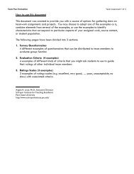 Team Peer Evaluation Examples - Schreyer Institute for Teaching ...