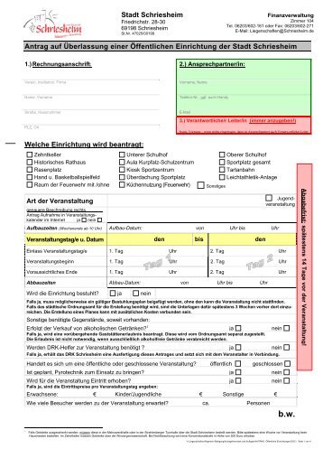 Formulare - Stadt Schriesheim