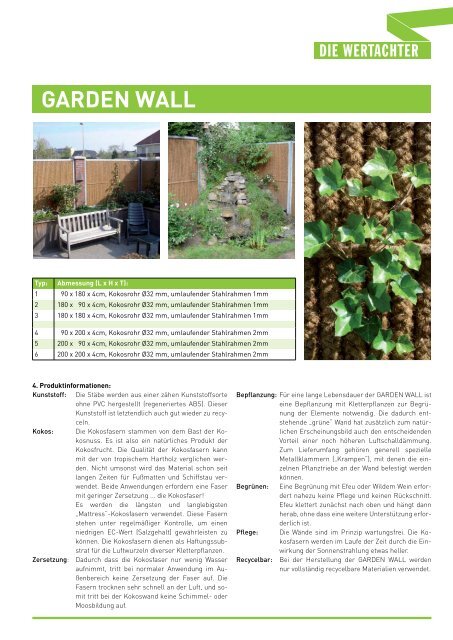 Sichtschutzzaun GARDEN WALL - Schrimpf-Online