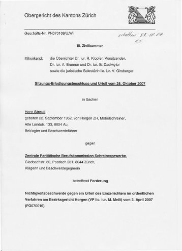 20071025 Entscheid Obergericht