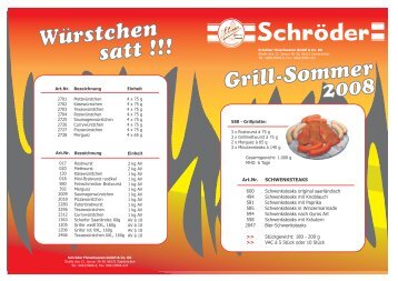 grillsommer 2008 - SchrÃƒÂ¶der Fleischwaren