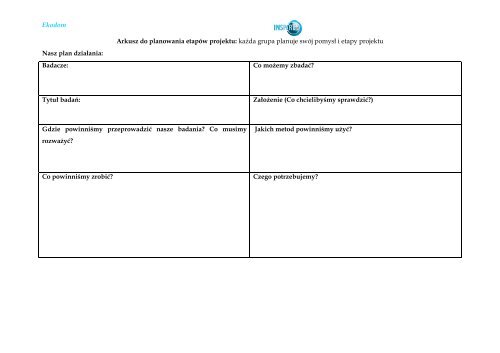 Informacje na temat metody projektu.pdf - The INSPIRE project