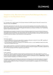 Adoption of the Alternative Investment Fund Managers ... - Olswang