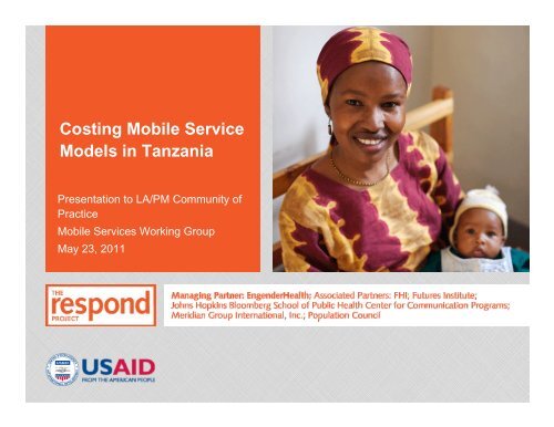 Costing Mobile Service Models in Tanzania - the RESPOND Project!