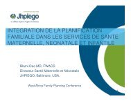 integration de la planification familiale dans les services de sante ...