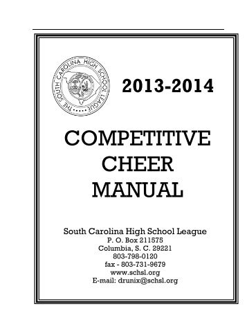 competitive cheer manual - South Carolina High School League
