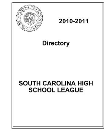 Directory 10-11 - South Carolina High School League