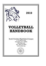 VOLLEYBALL HANDBOOK - South Carolina High School League