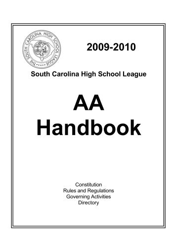 2009-10 aa book - schsl - South Carolina High School League