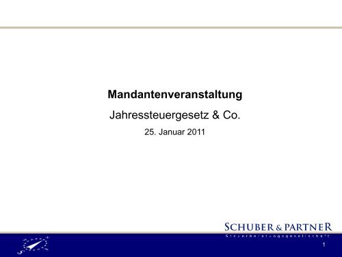 Mandantenveranstaltung - Schuber und Partner