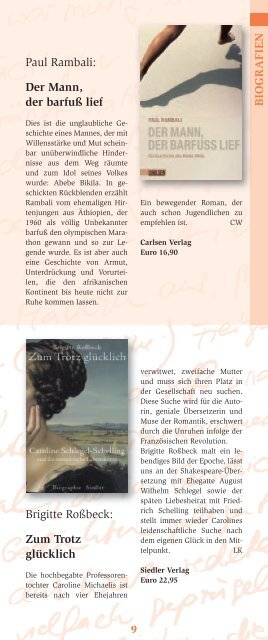 Buchkatalog 2009 - Buchhandlung Schubart