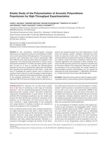 Kinetic study of the polymerization of aromatic polyurethane ...
